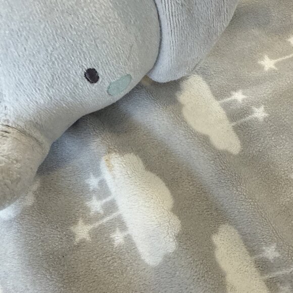 Parents Choice Large Gray Elephant Baby Lovey Clouds Security Blanket Walmart - Picture 3 of 9